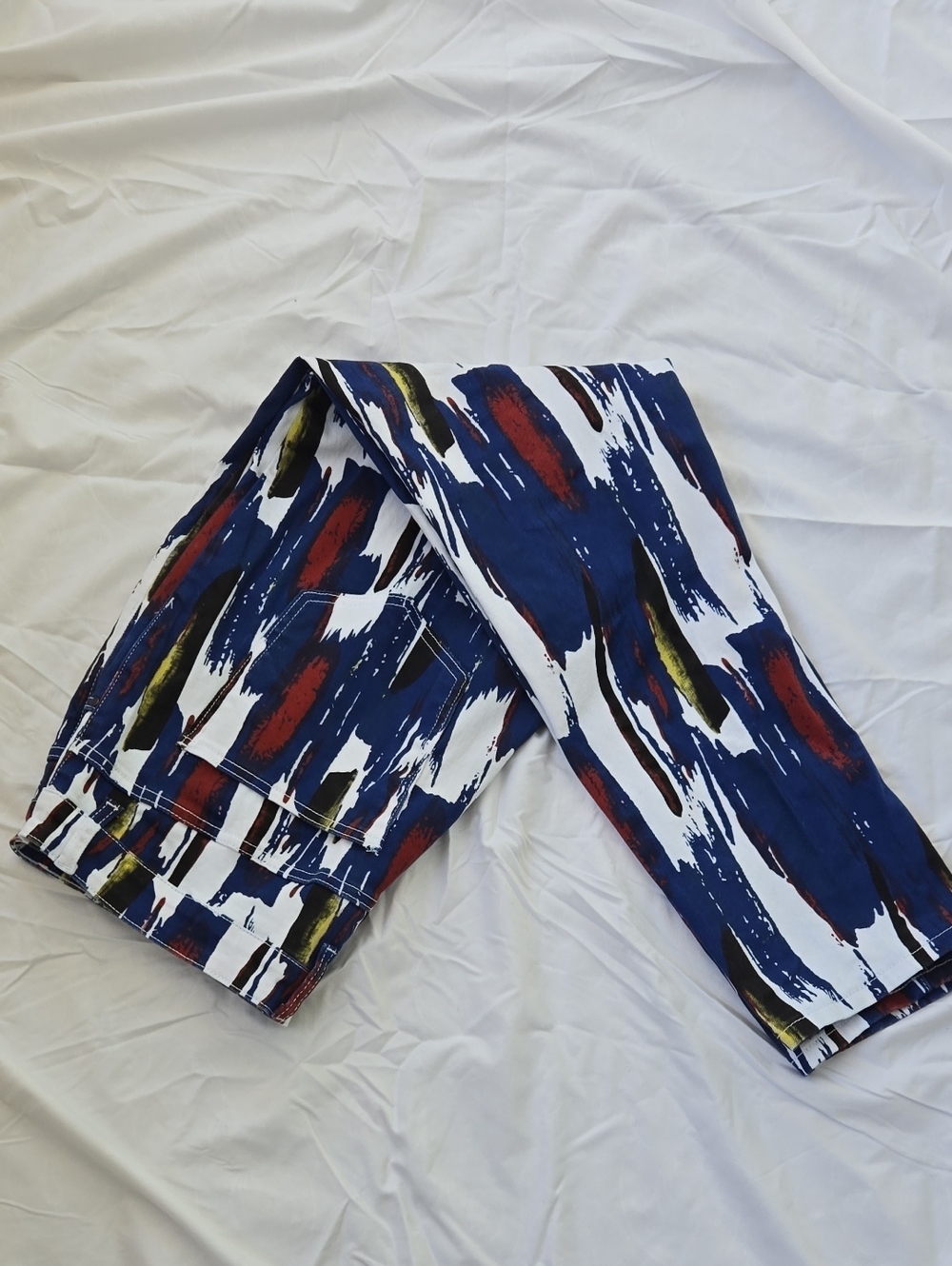 Men's Jeans Abstract Expressionist Art Pattern And Colors.